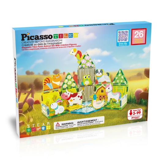 Picasso magnetset bondgårdsdjur 26delar