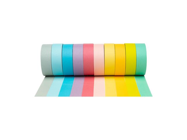 Washitape pastell 10 färger/fp