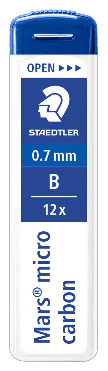 Reservstift STAEDTLER 0,7mm B 12/fp