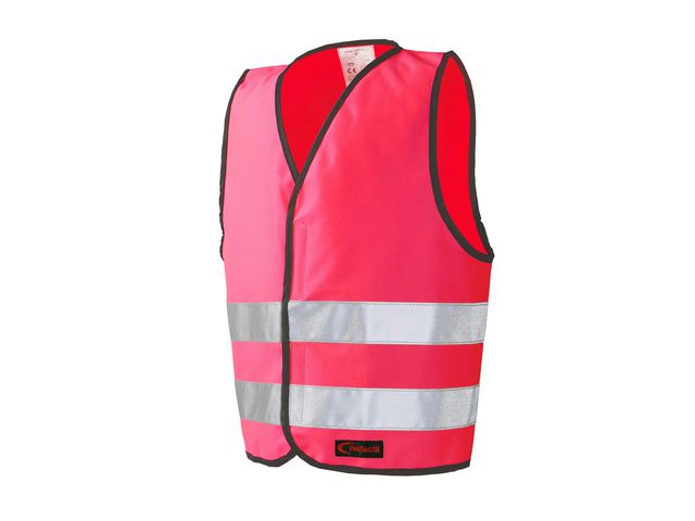 Reflexväst Barn med Kardborre rosa