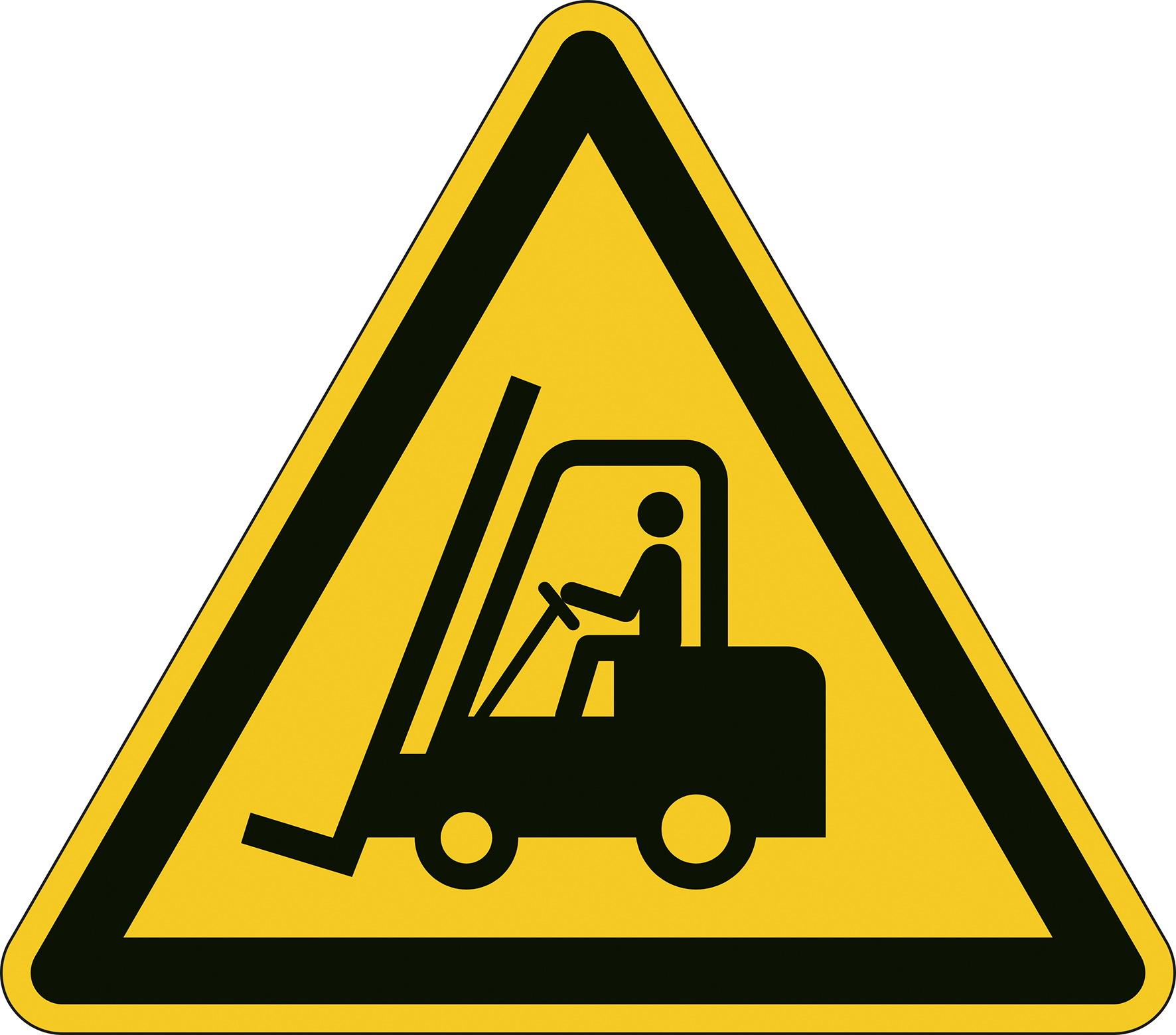 Varningsdekal "Varning för truckar"