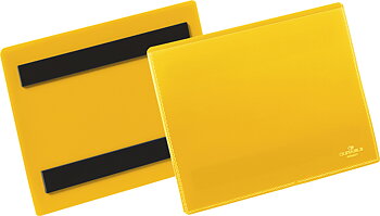 Plastficka A6L magnet gul 50/f