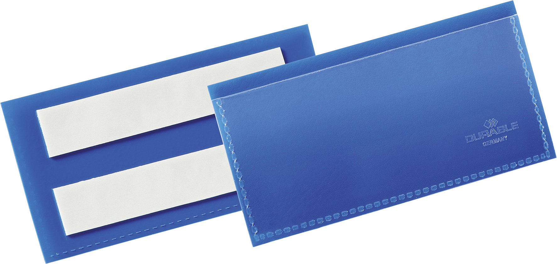 Etiketthållare Självhäftande 100 x 38 mm blå 50 st/fp