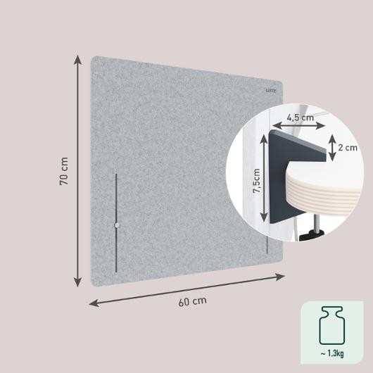 Skärmvägg LEITZ Justerbar 60x70cm