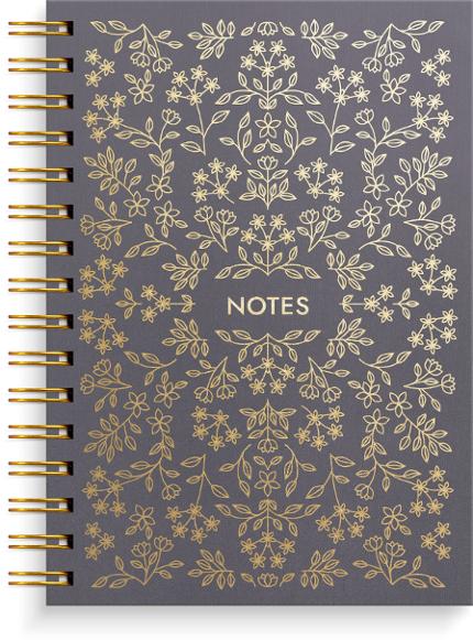 Anteckningsbok BURDE A5 Black Flower