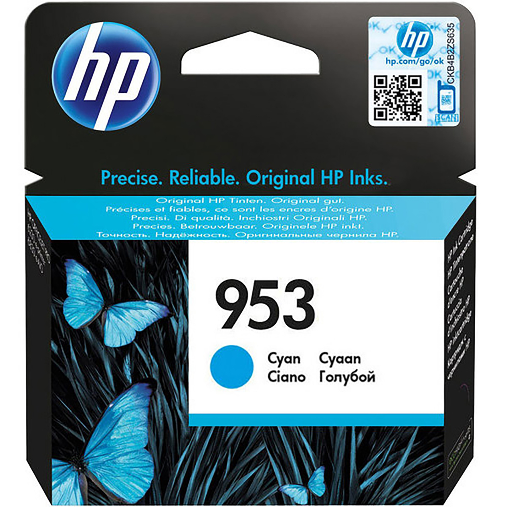 Bläckpatron HP No953 cyan 630 sidor