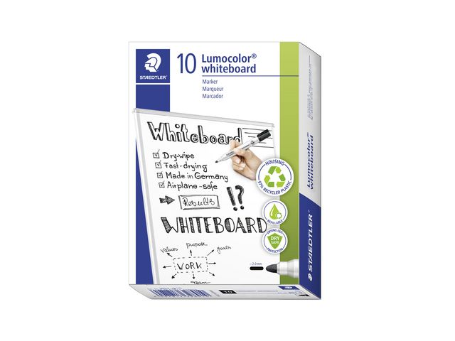 Whiteboardpenna LUMOCOLOR 351 rund svart