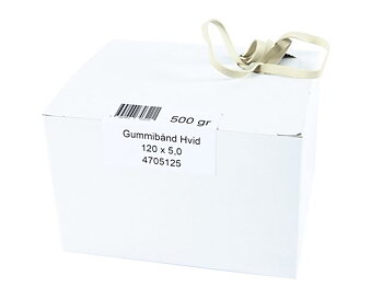 Gummiband 120x5mm 500g vit 345/fp