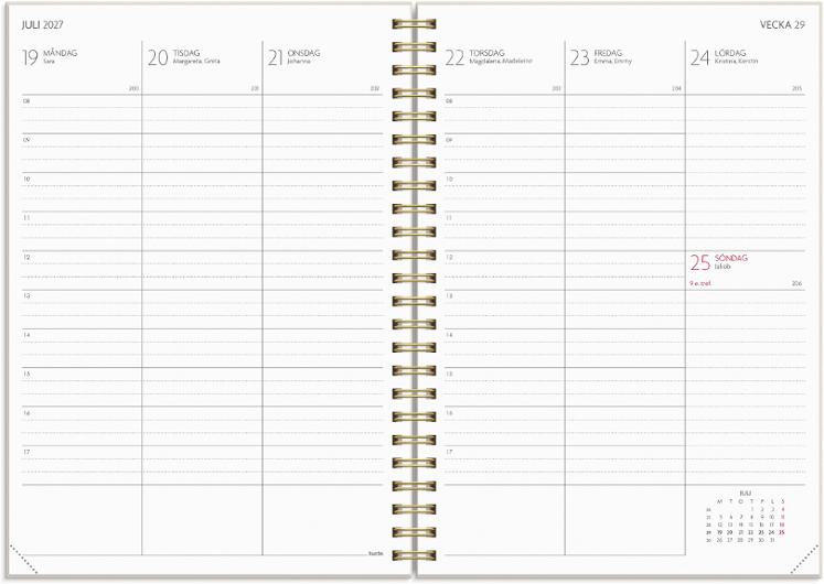 Kalender Study Story A5 blomma 26/27