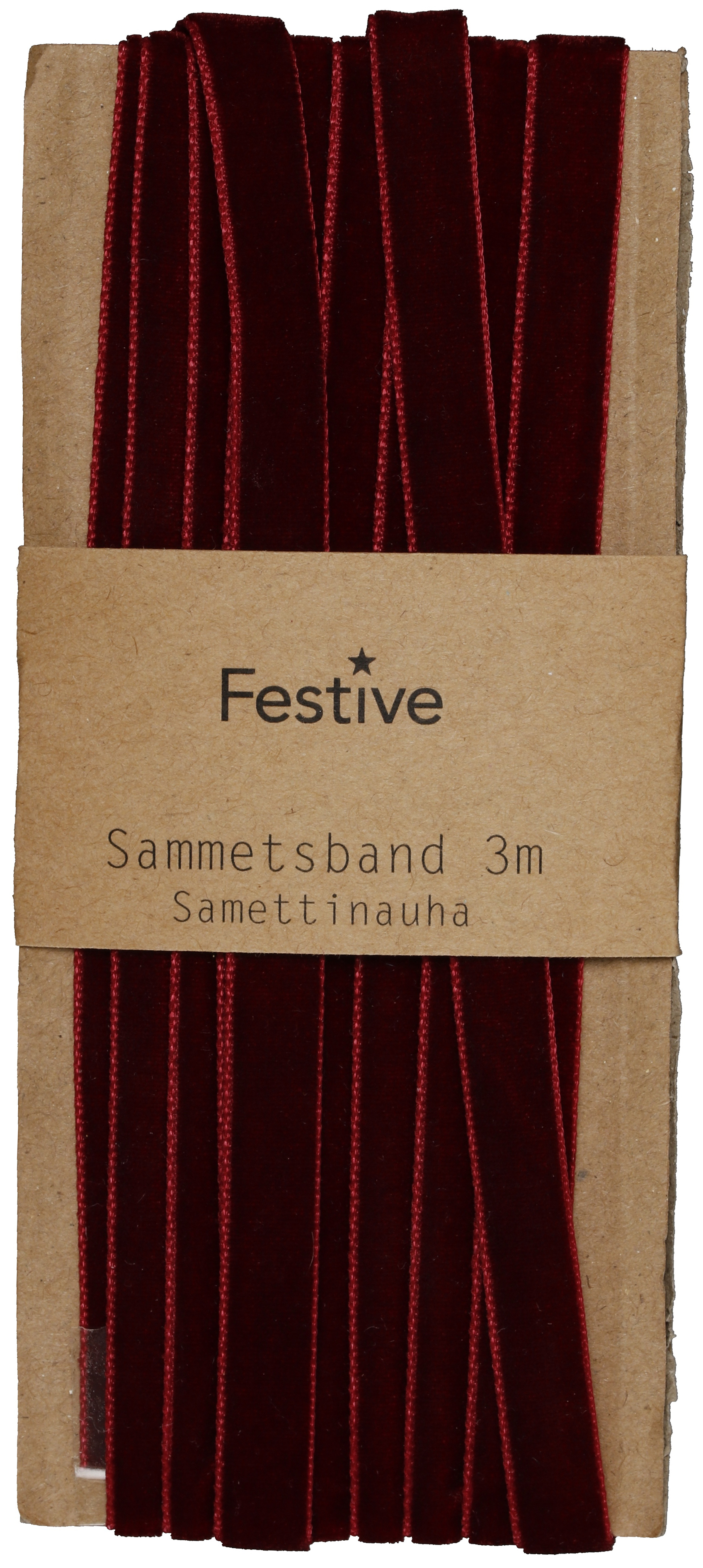 Sammetsband 3 m Vinr&ouml;d