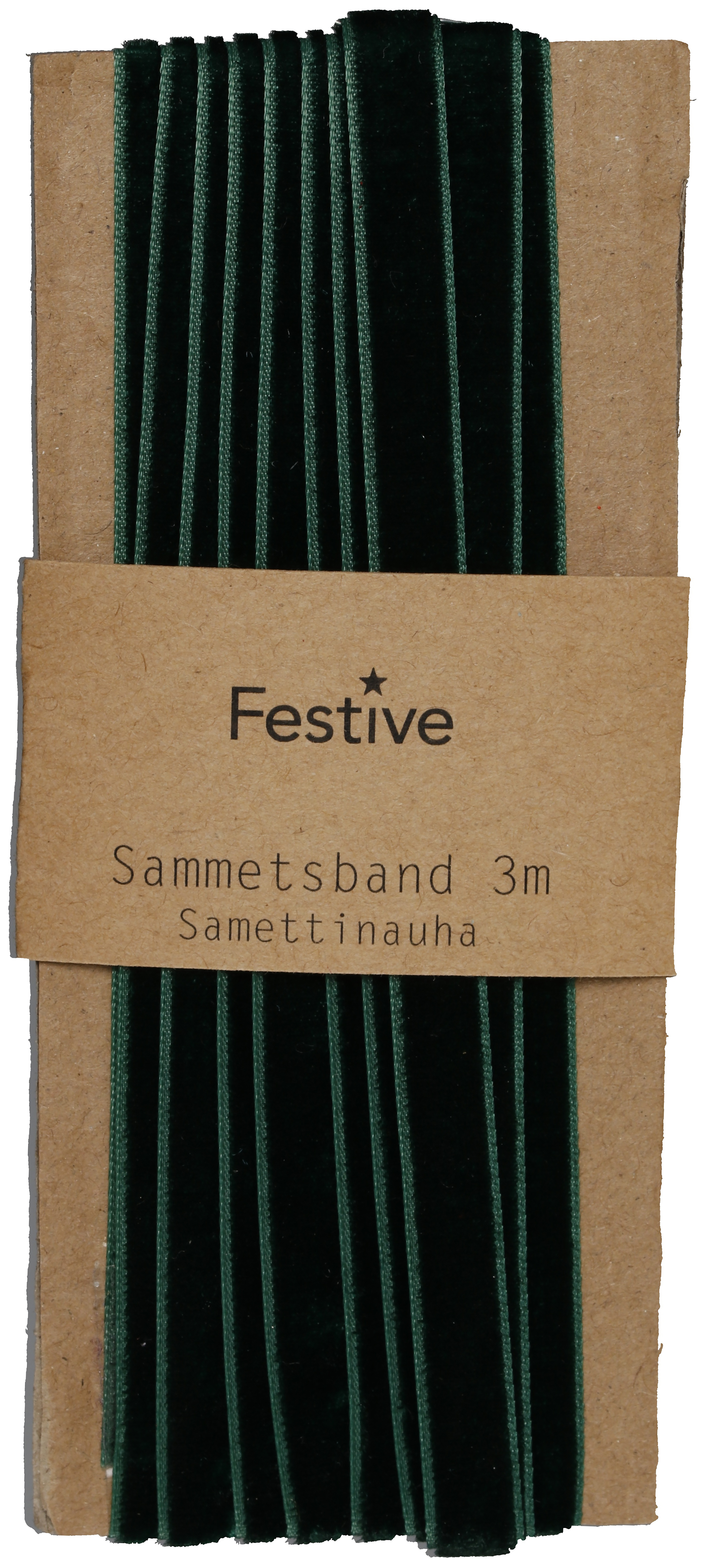 Sammetsband 3 m Gr&ouml;n