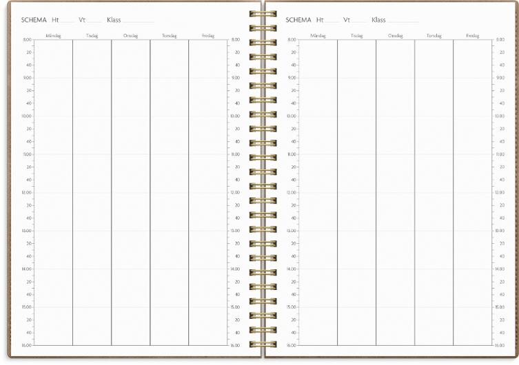 Kalender Study Twist A5 mocca 26/27