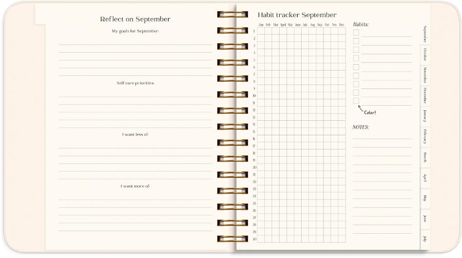 Kalender Life Planner Flowers A5 26/27