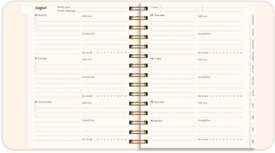 Kalender Life Planner Flowers A5 26/27