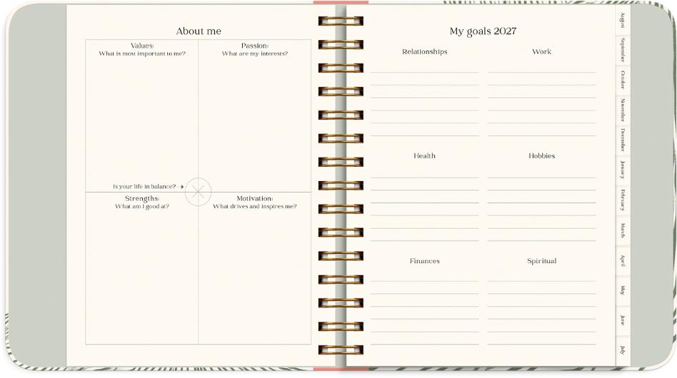 Kalender Life Planner Green A5 26/27