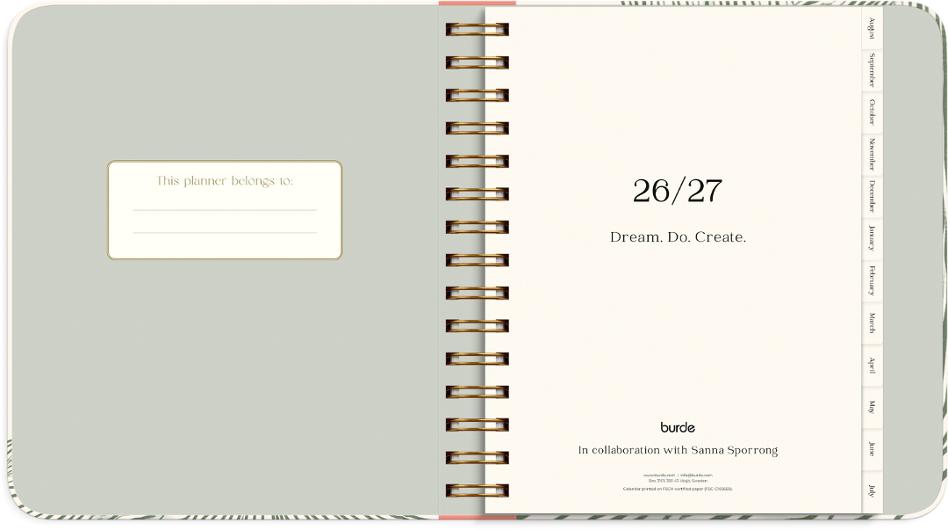 Kalender Life Planner Green A5 26/27