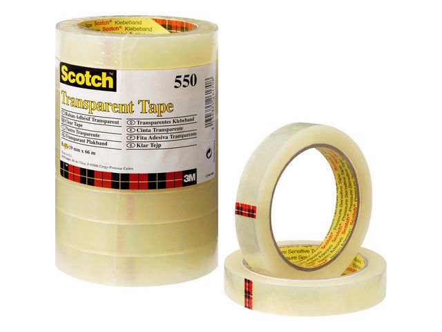 Kontorstejp SCOTCH 550 transp. 66mx19mm