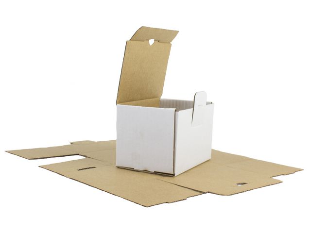 Självlåsande låda 138x98x96mm vit ES13