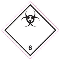 Farligt gods-etiketter 6.2 Infectious Substance 250 st/rulle