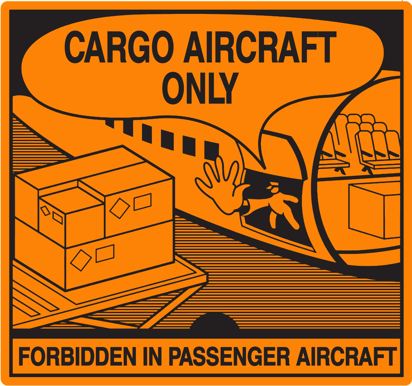 Farligt gods-etiketter Cargo Aircraft Only 500 st/rulle