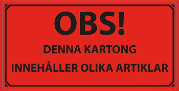 Varningsetikett Olika artiklar