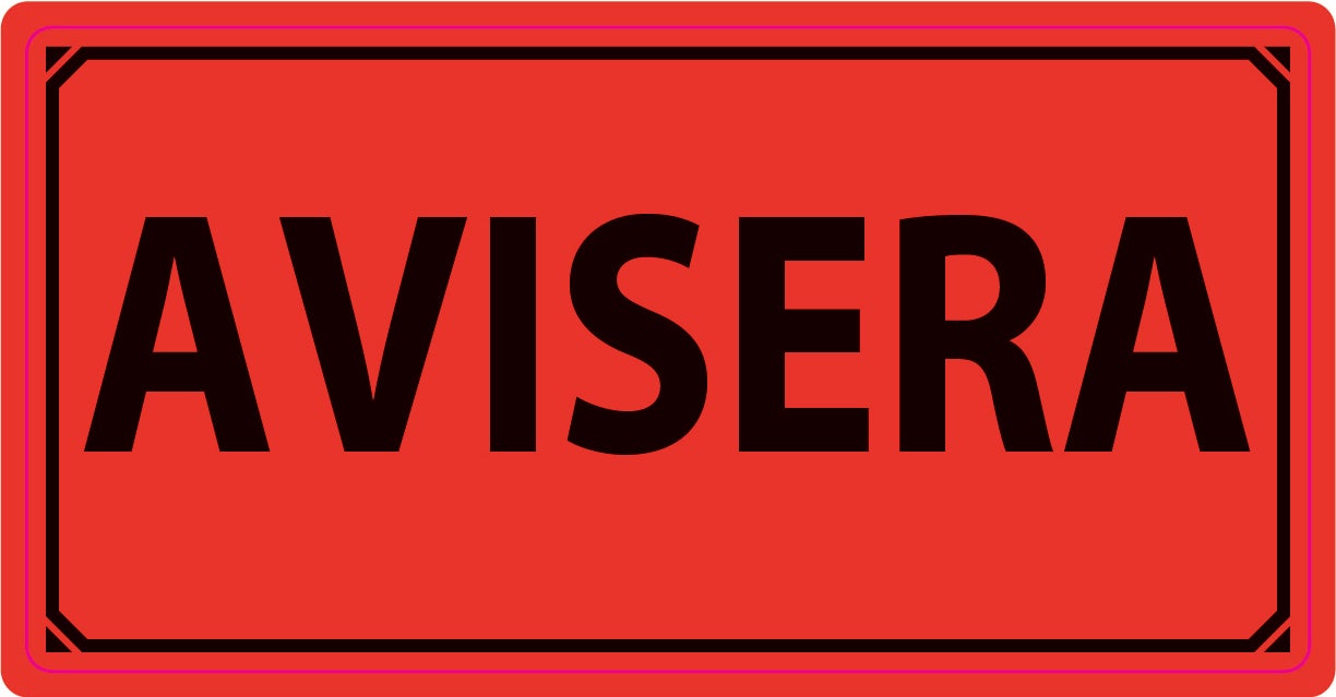 Varningsetikett Avisera 1000/rl