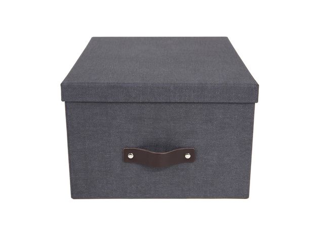 Förvaringsbox m.lock kartong Svart