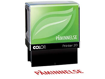 Stämpel standardtext PÅMINNELSE