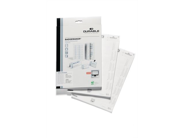 Insticksetikett DURABLE 34x74mm 280/FP