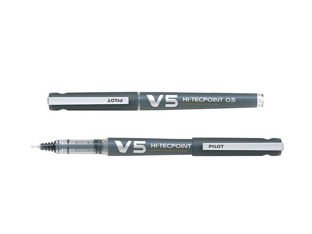 Bl&auml;ckkulpenna PILOT Hi-Tec V5 svart
