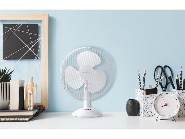 Bordsfläkt NEDIS 40 cm 45W plast vit