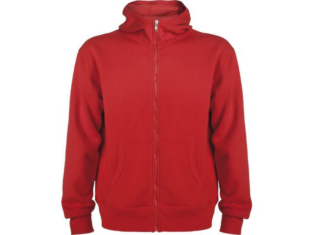 Hoodie zip ROLY Montblanc uni röd 2XL