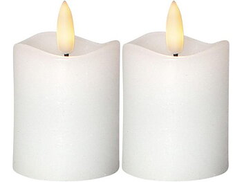 Blockljus STAR T LED Flamme 7,5cm vit