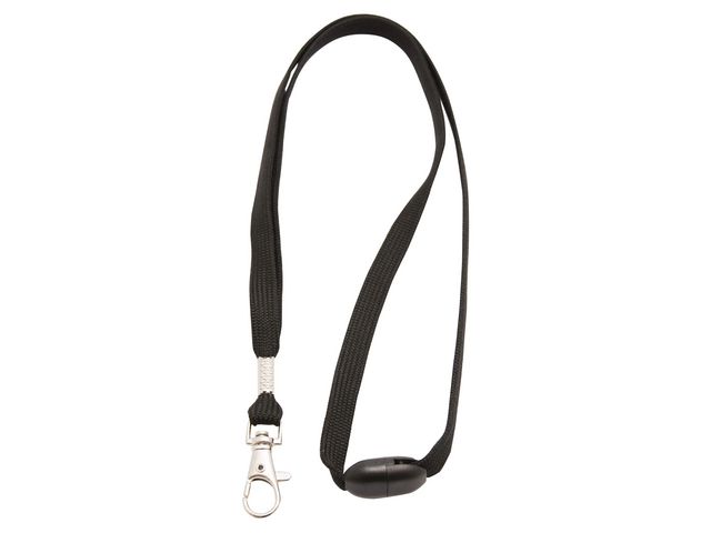 Nyckelband CARDKEEP 9mm med krok svart