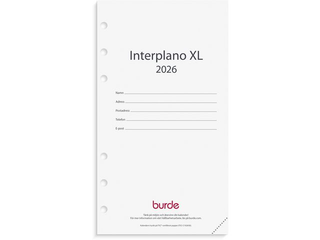 Regent Interplano XL kalendersats 2026
