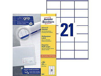 Etikett AVERY 70x41mm 2100/fp