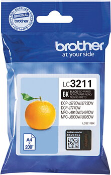 Bläck Brother LC3211BK svart