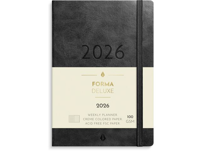 Liten Veckokal. Forma Deluxe 2026 svart