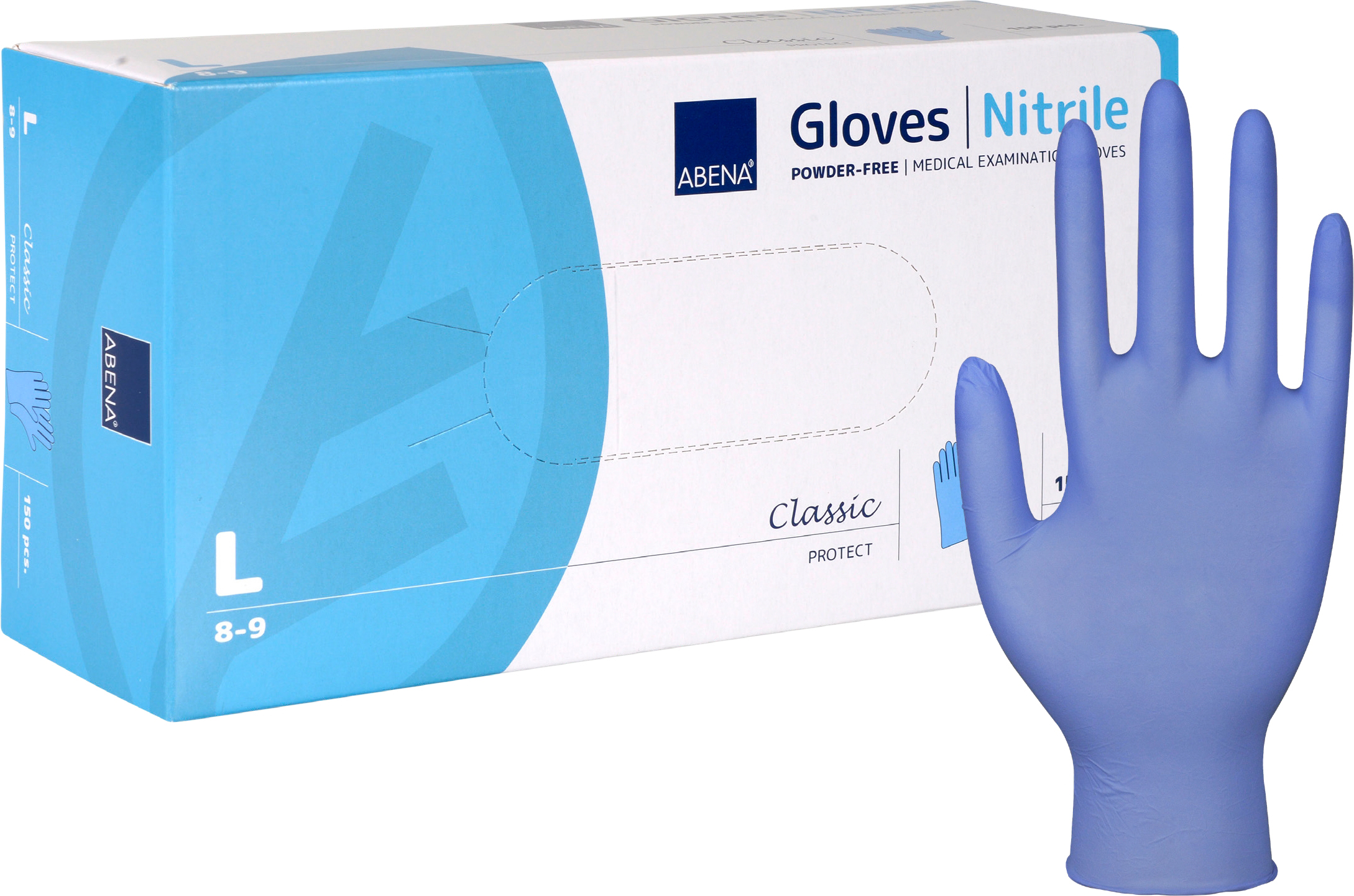 Nitrilhandske L 150/fp Blå