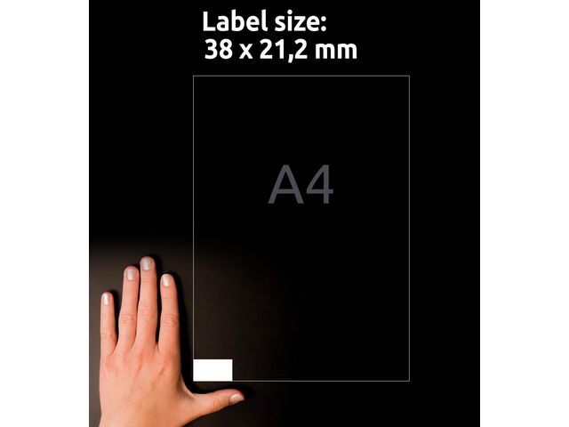 Etikett AVERY återv. 38x21,2mm 6500/fp
