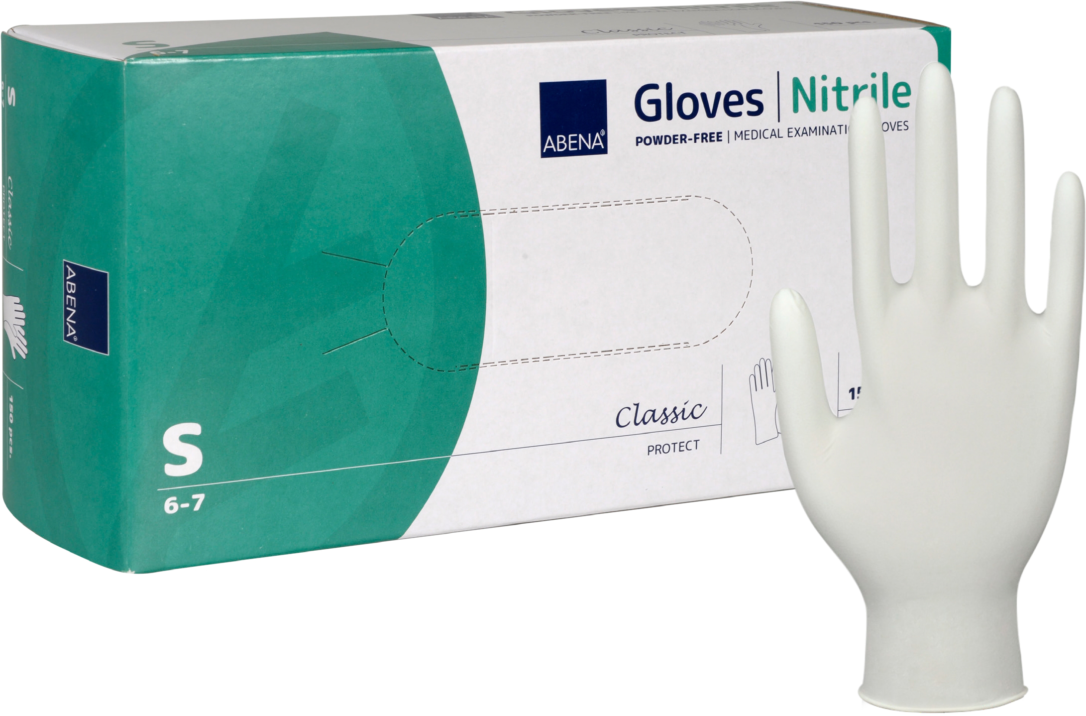 Nitrilhandske S 150/fp Vit