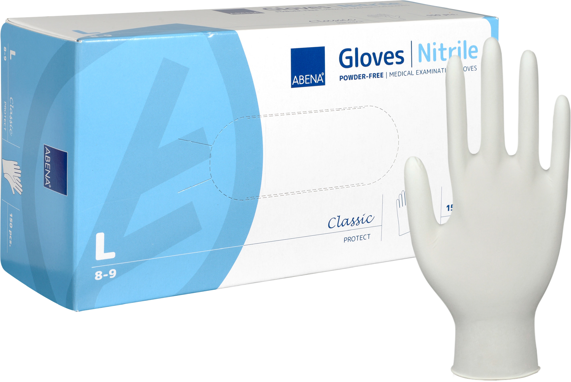 Nitrilhandske L 150/fp Vit