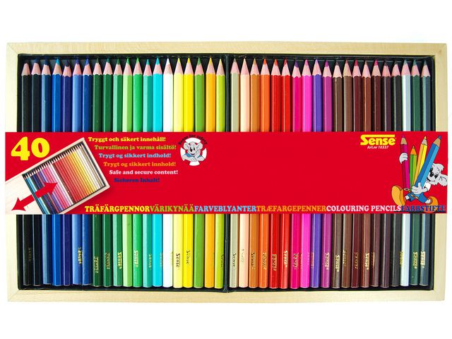 F&auml;rgpennor SENSE tr&auml;l&aring;da 40 f&auml;rger