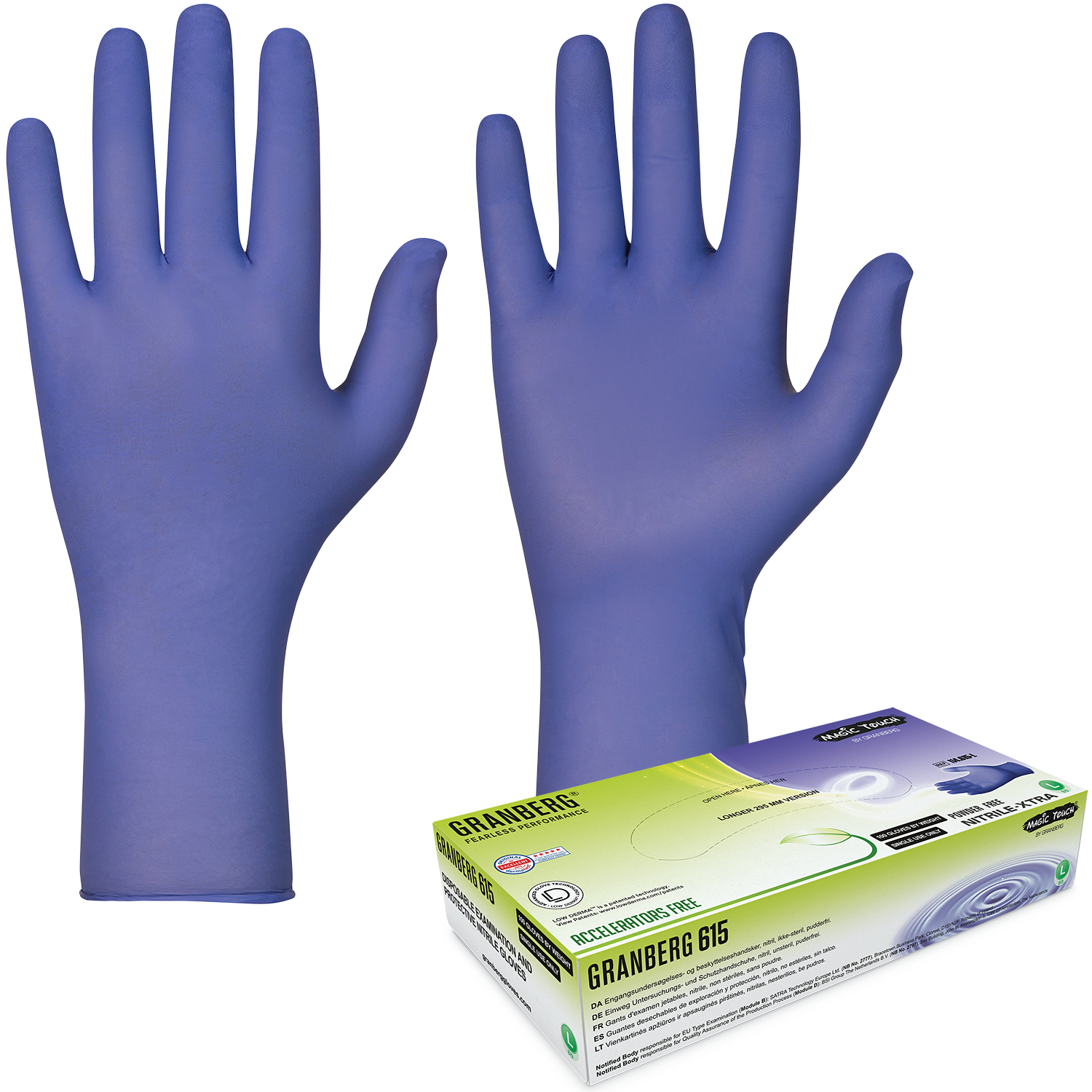 Engångshandske nitril puderfri Indigo S 100 st/fp