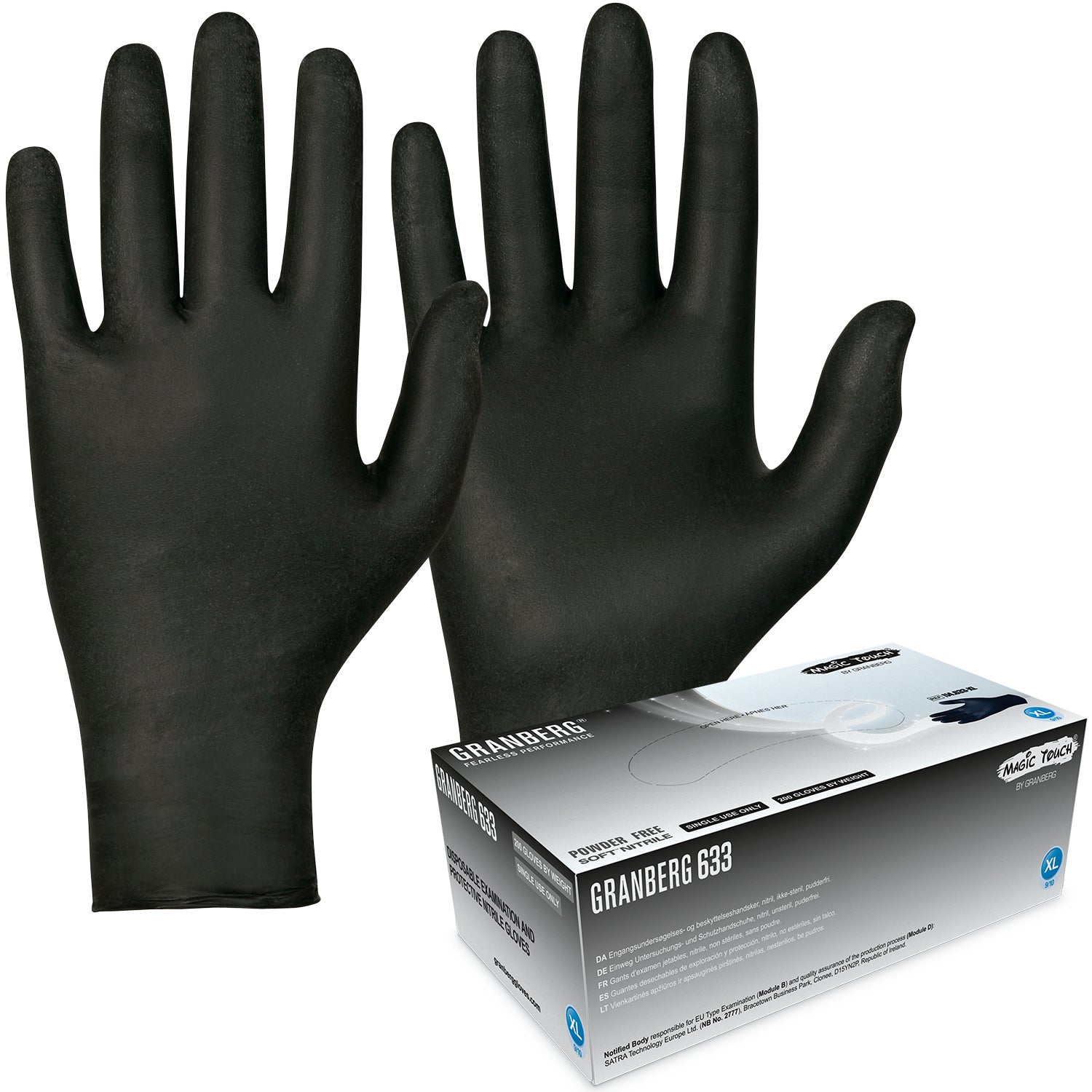 Nitrilhandske 633 svart 200-pack stl M