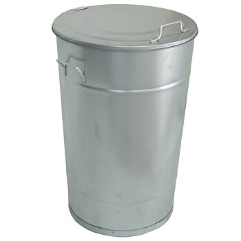 Avfallstunna med lock Greger 115 liter galvaniserad