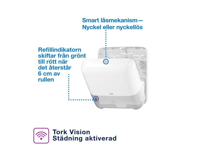 Dispenser handduk på rulle Tork Matic® H1 vit