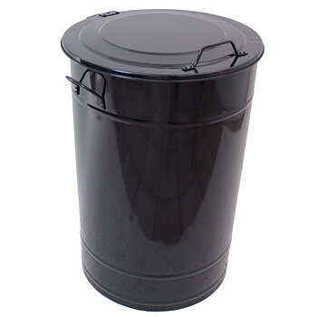 Avfallstunna med lock Greger 160 liter svart