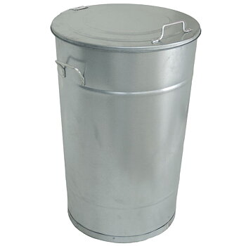 Avfallstunna med lock Greger 160 liter galvaniserad