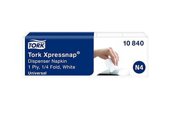 Servett TORK Uni N4 1-lags vit 1125/fp
